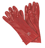 Handschoen PVC rood 45cm