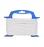 Nylon touw wit, gevlochten, 4mm, 20m.