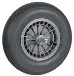 Wiel 400x8 grijs softwiel PVC kogellagers 20 cm as