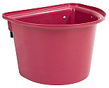 Voerbak met ophanghaken, halfrond, rosé 12L
