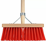 Bezem rood 28cm steel 140/28