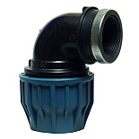 Knie PE 90° + binnendraad 25mm x 3/4