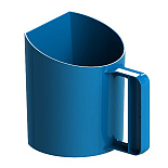 Meelschep-/ voerschep 1kg (bekermodel) - BLAUW