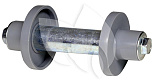 As 20 mm tbv kruiwagenwiel incl. doppen 13 cm