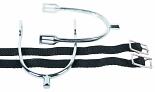 Harry's Horse Sporen staaf verchroomd + riem D15