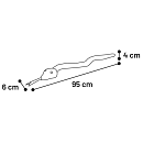 Flamingo Flocco Touw Groen/Zwart 95 cm