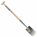 Spade met hals blank geslepen 76cm glasfiberkern steel