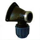 Muurplaat knie, 16mm x 1/2 binnendraad