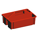 Poetsbakje / gereedschapbak, kunststof OPEN rood