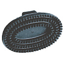 Rosborstel ovaal, hard rubber, rubber bandje