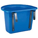 Voerbak met ophanghaken, halfrond, blauw 12L