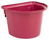 Voerbak met ophanghaken, halfrond, rosé 12L