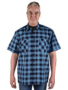 Ruitoverhemd kortemouw BLAUW BLOK -M