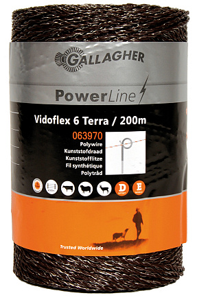 Gallagher Vidoflex 6 Powerline (terra, 200 meter)