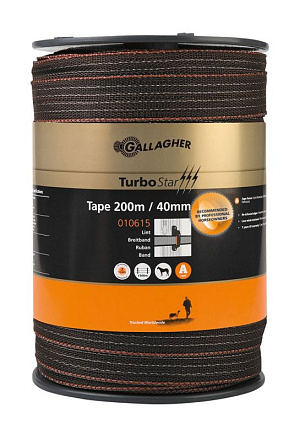 Gallagher Turbostar lint 40 mm - 200 meter - Terra -