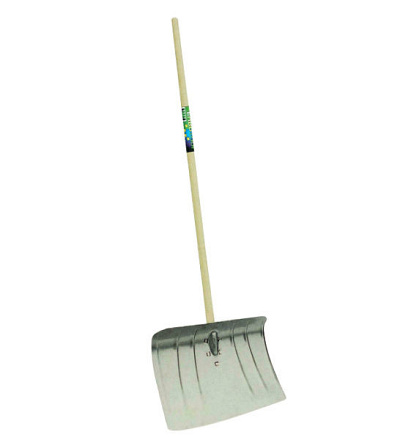 Sneeuwruimer -MM- metaal, gebogen, steel 150cm.