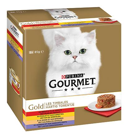 Gourmet kattenvoer Gold Hartig Torentje<br> 8 x 85 gr