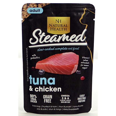 Natural Health Kattenvoer Steamed Tuna 85 gr