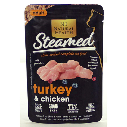 Natural Health Kattenvoer Steamed Turkey 85 gr