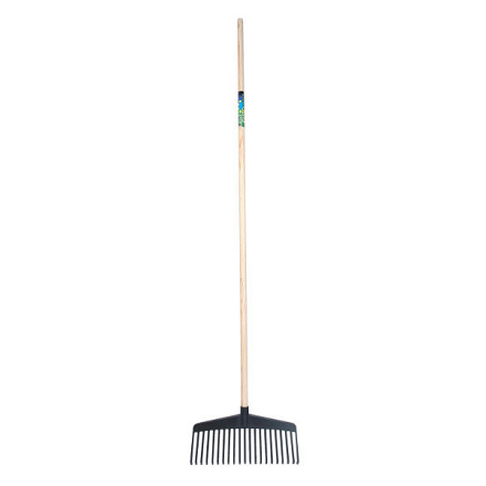 Bladhark -MM- PA 38cm - 21 tds. zwart, met steel 150cm