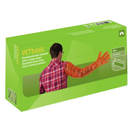 Onderzoekshandschoen VETbasic lang (90cm), à 100st.