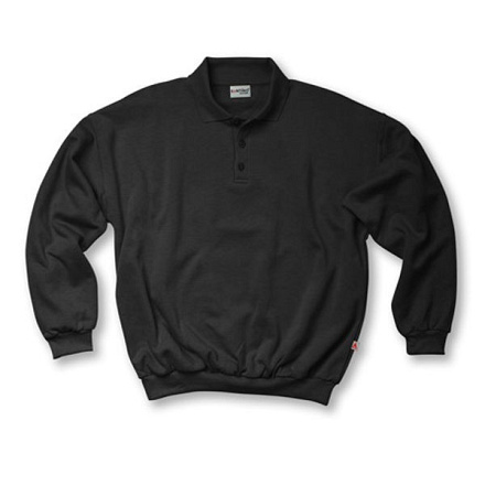 Sweater, polokraag zwart XXL