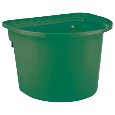 Voerbak met ophanghaken, halfrond, donkergroen 12L