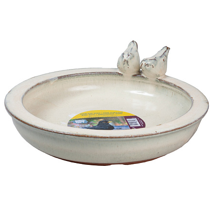 Vogelbad Rond Wit