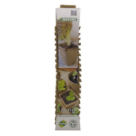Nature - Turfpotjes - 20 Stuks - 6x6x6 cm