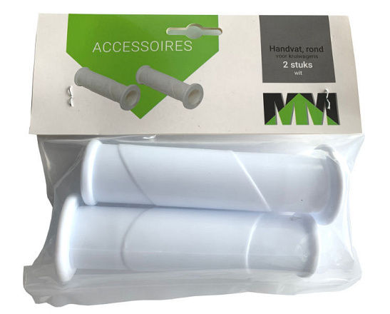 Handvat rond -MM-, WIT (2 stuks)