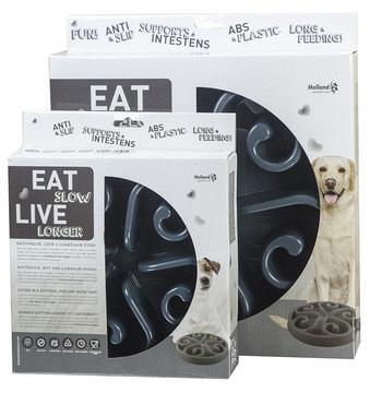 Eat Slow Live Longer voerbak Original grey