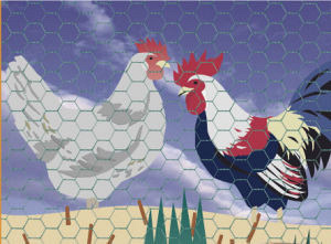 Gaas, Zeskant GROEN 25/1.0 - 1.00m x 2.5m