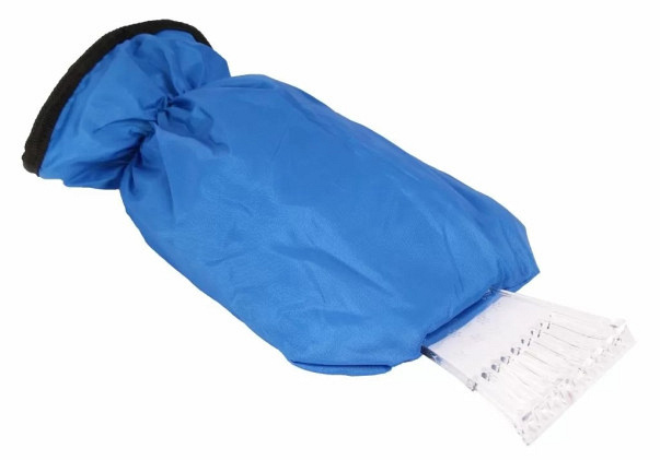 Ijskrabber met handschoen