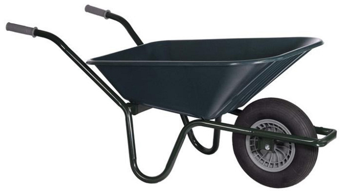 Tuin kruiwagen Basic PP 80 L gecoat frame