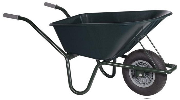 Tuin kruiwagen Basic PP 100 L gecoat frame