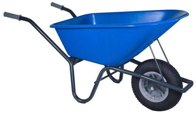 Tuin kruiwagen gecoat frame 100 L blauw